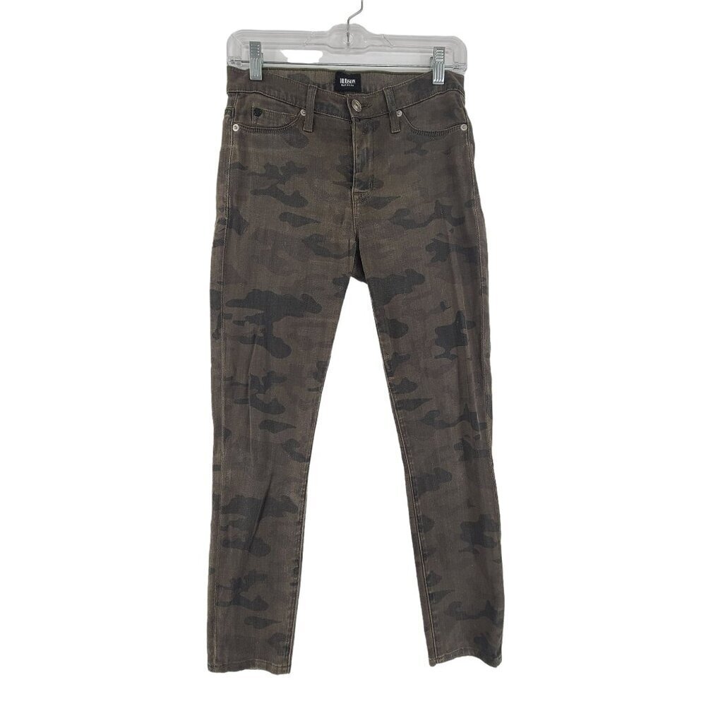 Hudson Nico Super Skinny Midrise Denim Jeans Camo Print Size 26